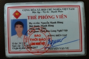 Một phóng viên bị khởi tố về tội “Cưỡng đoạt tài sản”