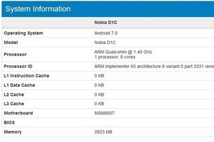 Nokia đánh dấu sự trở lại với sản phẩm D1C chạy Android 7.0