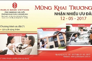 Public Bank Vietnam: Khai trương phòng giao dịch tại khu đô thị Gamuda, Hoàng Mai, Hà Nội