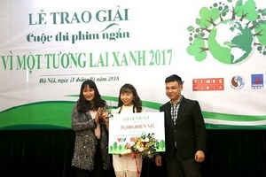 Trao giải cuộc thi phim ngắn “Vì một tương lai xanh 2017”