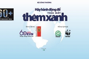 Chiến dịch Giờ Trái Đất 2014: “hãy hành động để trái đất thêm xanh”.