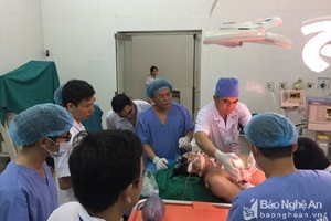 Bảo vệ Bệnh viện Sản Nhi Nghệ An đang rơi vào tình trạng nguy kịch