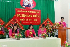 Hải phòng: Trường Mầm non Bắc Sơn - An Dương Đại hội chi bộ nhiệm kỳ 2017-2020