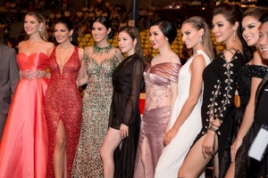 Lý Nhã Kỳ đẹp kiêu sa chấm thi Sơ kết Miss Grand International 2017