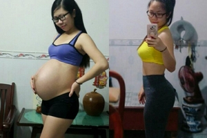 Mẹ trẻ lấy lại dáng đẹp eo thon nhờ giảm 12kg chỉ sau 3 tháng sinh con