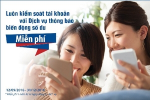 Ngân hàng TMCP Bản Việt (Viet Capital Bank) thông báo biến động tài khoản qua SMS