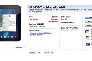 HP thanh lý TouchPad, bán hết trong vài giờ