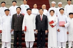 Chủ tịch nước tiếp các chức sắc Hội thánh Cao Đài