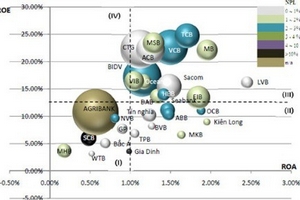 Tăng trưởng tín dụng ngân hàng 2012: Ai ở nhóm nào?