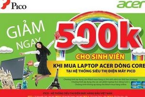 Pico giảm giá cho sinh viên khi mua laptop (đến 1/5)