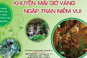 Café Thoại Viên khuyến mãi giờ vàng (tới 30/6)