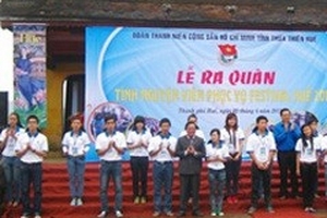 Nô nức lễ xuất quân tình nguyện mùa Festival