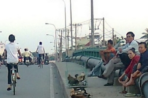 Dân phố đua nhau săn thực phẩm quê ở dọc đường