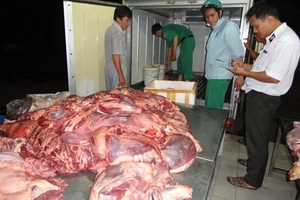 6 ngày, tạm giữ gần 3 tấn thịt bẩn