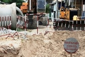 Đào đường, phát hiện nhiều đạn pháo