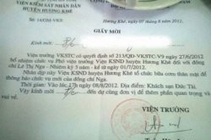 Thông báo chức vụ Viện phó tại… khách sạn