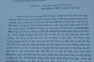 Biếu đại úy công an 100 triệu đồng "để đi nhậu"