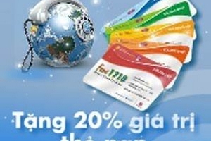 Fone1718 tặng 20% giá trị thẻ nạp