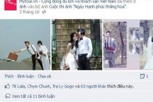 “Khoe” ảnh cưới, nhận kỷ nghỉ trăng mật miễn phí