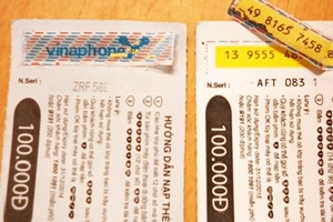 Thẻ cào di động giả xuất hiện ở đại lý lớn