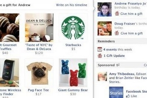 Người dùng có thể gửi quà qua Facebook?