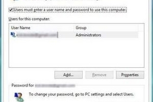 Cách đăng nhập tài khoản tự động trong Windows 8