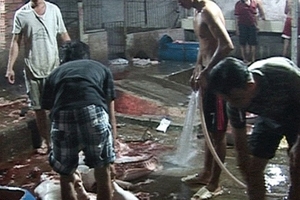 Phát hiện 340 kg thịt thối chuẩn bị đưa vào hàng cơm