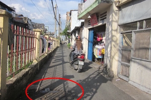 Nhà “nuốt” cống, hố ga