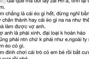 Trai Hà Nội lên mạng chửi người yêu là 'gái quê'