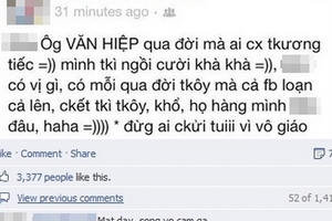 Phẫn nộ vì kẻ cợt nhả sự ra đi của 'trưởng thôn' Văn Hiệp