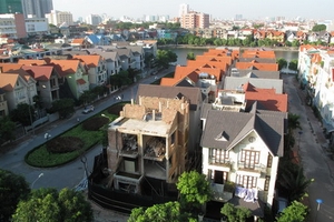 Giá nhà biệt thự Hà Nội cao nhất 158 triệu đồng/m2