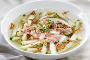 Ngon miệng canh bầu nấu riêu tép