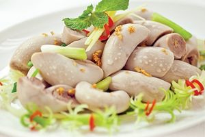 Dồi trường hấp hành gừng