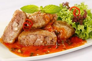 Chả nấm xốt chua ngọt