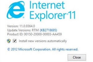 Microsoft xác nhận Internet Explorer 11 có trên Win 7