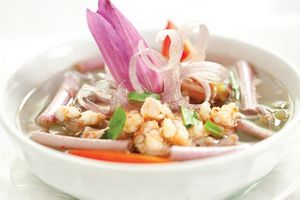 Canh bông súng nấu tôm