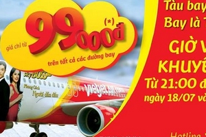 VietJetAir bán vé siêu tiết kiệm