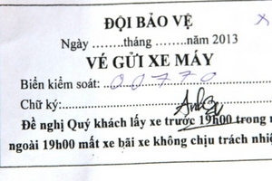 Giá vé trông xe “trên trời” tại SVĐ Mỹ Đình
