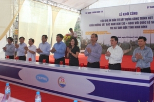 Ninh Bình: Khởi công tiểu D.A nút giao giữa đường sắt Bắc Nam với quốc lộ 1A