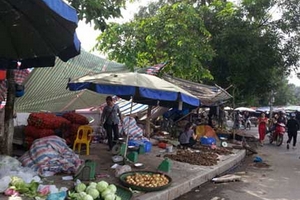 Chợ cóc, hàng quán bủa vây Thành cổ Sơn Tây