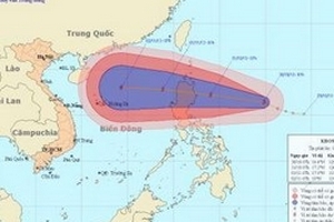 Xuất hiện cơn bão Krosa mạnh cấp 12 gần Biển Đông