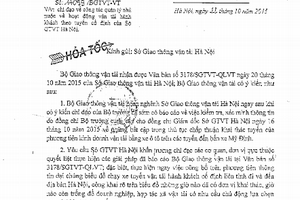 Bộ GTVT hoan nghênh Hà Nội sớm xác minh vụ “lốt” xe 600 triệu đồng