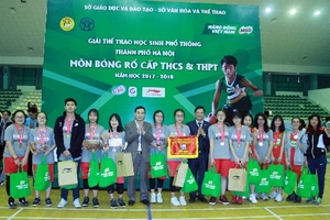 Bế mạc giải bóng rổ học sinh phổ thông Hà Nội năm học 2017-2018