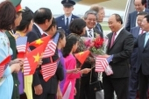 Thủ tướng Nguyễn Xuân Phúc đến thủ đô Washington, Hoa Kỳ