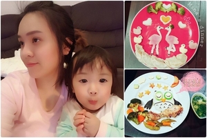 Mẹ 8X gửi tất cả tình yêu cho con vào những bữa cơm tự trang trí đẹp như tranh vẽ