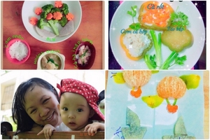 Em bé 7 tháng ăn cơm thành thạo nhờ mẹ tăng độ thô đúng thời điểm