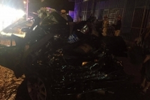 Bình Thuận: Xe tải tông ô tô 4 chỗ, 2 chiến sĩ công an tử vong