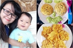Học mẹ 9x sáng tạo các món bánh dặm cho bé lười ăn