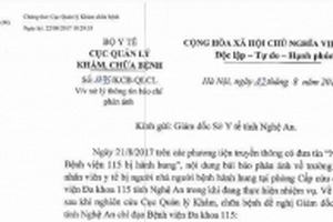 Vụ bác sĩ bị hành hung tại bệnh viện, Bộ Y tế chỉ đạo làm rõ