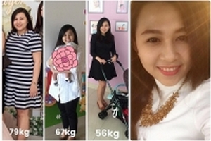 Sau sinh 4 tháng, mẹ trẻ giảm 23kg với bí quyết đơn giản này